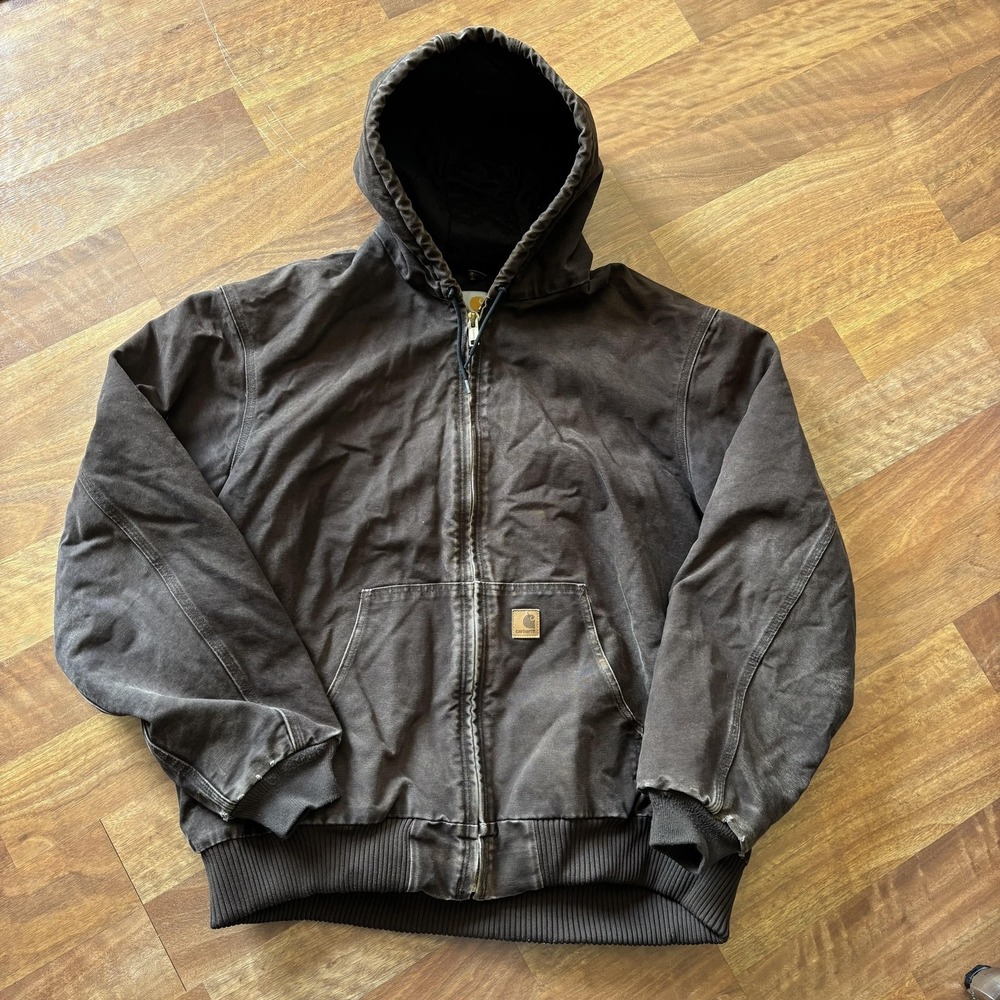 Carhartt Brown Hooded Work Jacket